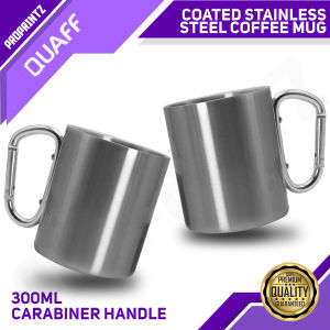 ProPRINTZ - QUAFF 300ML Coffee Mug Stainless Steel Hot & Cold with Carabiner Handle
