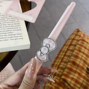 Rosy Recess Cute Hello Kitty Hair Clips with Sparkly Bow and Side Bangs Holder for Sweet Girls