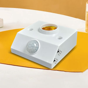 RuiMing 🚚 พร้อมส่ง 💡💡 ฐานหลอดไฟ E27 อัตโนมัติเต็มรูปแบบของร่างกายมนุษย์ถือหลอดไฟ LED 12 / 30W E27 สกรูถือหลอดไฟ