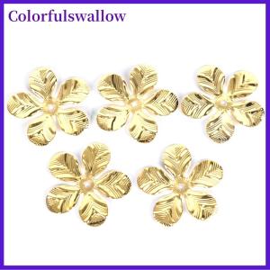 Colorfulswallow 50 cái bộ cổ điển kim loại hoa Filigree Slice Charms trang sức DIY Craft phát hiện