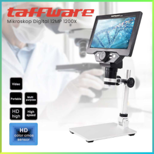 BEST SELLER Taffware Mikroskop Digital 12MP 1200X Monitor & Metal Stand G1200 / Mikroskop buat servis hp 1200x zoom murah / mikroskop service elektronik hp murah / mikroskop digital service hp elektronik lcd portable usb pembesar