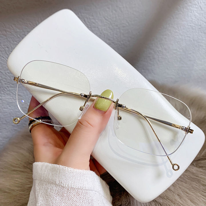New Fashion High Quality Rimless Frame Glasses Metal Clear Frame