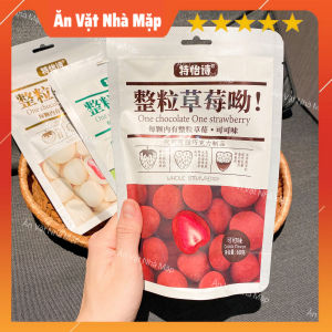 Socola Bọc Dâu Tây 4 Vị Túi 60g - Kẹo Ngọt Trái Cây