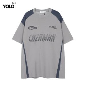 YOLO เสื้อยืด OVERSIZE เสื้อยืดโอเวอร์ไซส์ เสื้อคอตตอน คอกลม แนวสปอร์ต