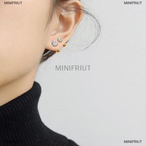 [COD] MINIFRIUT 1 Piece 4 Prong Rhinestone Ear Studs Earrings For Women Men Tragus Cartilage Standard Lobe Jewelry Gift
