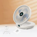 Fan Rechargeable hanging mini fan household dual-use kitchen fan rechargeable portable electric cooling fan with room inverter mute adjustable USB powered sale promo foldeable aircon mist for camping  dormitory small desk fan for office table. 