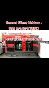 Genset Generator Mesin Diesel 100 kva 125 kva 150 kva 200 kva 250 kva 300 kva 350 kva 400 kva 500 kva M-Gen MATSUKO Japan
