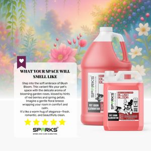 Sparks Pet: BLUSH BLOOM Enzyme Pet Deodorizer & Odor Neutralizer for Dog & Cat Mess Star