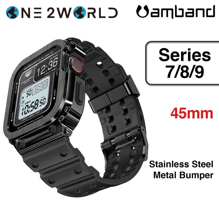amBand Bands Case Compatible with Apple Watch Series 9/8/7 45mm