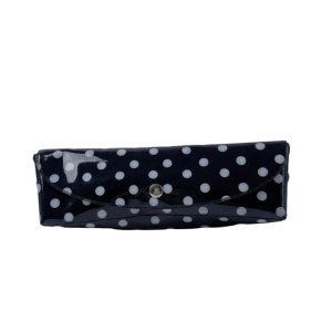 LANCE Snap Button Closure Polka Dot Pencil Case Portable Design PVC Stationery Organizer Ins Style Lightweight Storage Pouch School