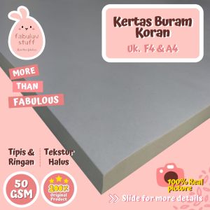Kertas Buram Koran 50 gsm F4 A4: Spesifikasi & Penggunaan