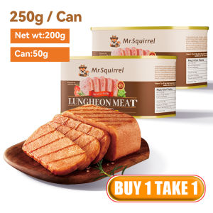 Mr.Squirrel Luncheon Meat BUY 1 TAKE 1 Mixed Pork and Chicken 340g Canned Goods ON SALE