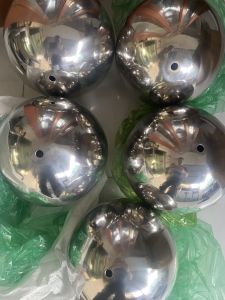 Qủa cầu Inox đường kinh 90mm Có 1 Lỗ  - Số Lượng 5 Trái