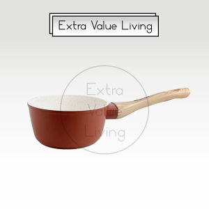 MINOWA Panci Sauce Pan 14 cm Panci Mpasi Keramik Panci Anti Lengket Teflon Panci Susu WP-14