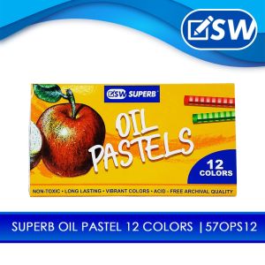Superb Writer 12 Color Oil Pastel 57OPS12