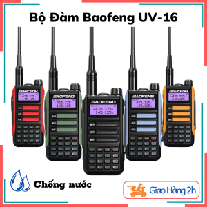 Bộ Đàm Baofeng CB Ham Radio UV-16 Max IP68 Chống Nước UV 16 PRO VHF / UHF Băng Tần Kép 50 KM - Bảo Hành 12 Tháng