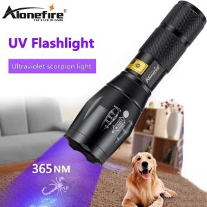 Haixnfire G700 UV Led Flashlight 365nm Ultraviolet Zoomable Invisible Cat Dog Pet Stains Marker Checker