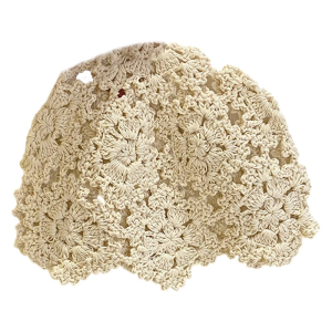 Thanh Lịch Nhật Bản Phong Cách Crochet Mũ Beanie Thoáng Khí Hollowout họa tiết hoa Skul Hat Cho Phụ Nữ trang phục hàng ngày