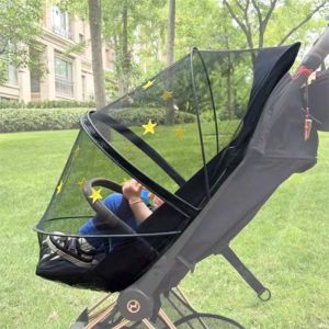 Baby Buggy Mosquito Net For Cybex Priam JSW Mios Balios Gazelle S Melio Coya Pushchair Double Zipper Foldable Easy For Travel