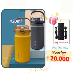 Miệng Bình Rộng-Bình giữ nhiệt chính hãng cao cấp chất liệu inox 304 trong ruột và bên ngoài sơn nhám chống trầy xước bình