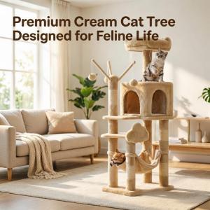 Cat Condo Integrated Cat Tree Space Capsule Cat Tower Jumping Platform Cat Scratcher Post Four Season Universal Cat Tree House