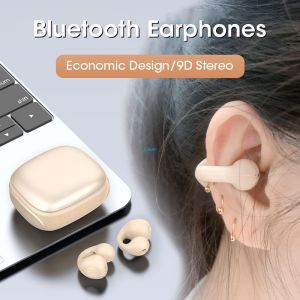 🎧【Readystock】 + FREE Shipping 🎧 【HD Sound】Wireless Earphone Bluetooth 5.3 Waterproof Jx80 Comfortable Soft Clip-ear Handsfree Bone Conduction Headset For Sport Running Work Game