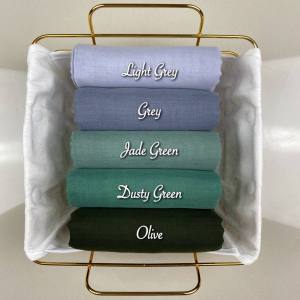 HAIFA Bawal Manik Korean Diamond B45 Tudung Bawal Cotton Batu Tabur Bidang 45 Minimalis