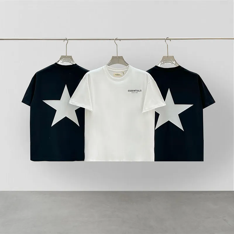 FOG Fear Of God Essentials T-shirts back Star pattern Streetwear