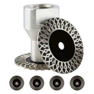 NALANILI Removable Flange Angle Grinder Diamond Cutting Disc Hard Grinding 40mm Grinding Discs Professional Durable M14 Extended Connecting Rod For Granite Marble Concrete Ceramic Porcelain