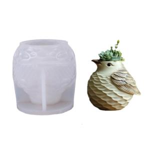 Silicone Bird Shape Mold For Custom Concrete Planters And Crafting Enthusiasts