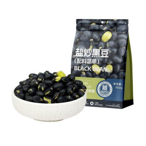 Salt fried black beans 502g crispy instant stir fried until cooked    盐炒黑豆