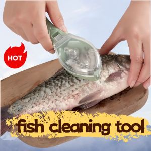 Fish Scale Scraper with Cover Fish Cleaning Tool Kitchen Gadget