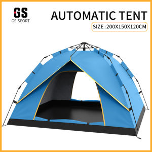 2-3Person Outdoor Camping Tent Two Doors Tent for Camping Outdoor Waterproof Sunscreen Camping Hiking Tents(200*150*120CM)