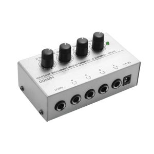 KEBETEME HA400 Audio Amplifier 4 Channels Mini o Stereo Headphone Amplifier With Power Adapter EU/US Plug Adapter