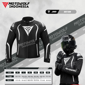 Jaket Motor Kasual Protektor Sunmori Touring Men Wear-Resistant Motrcycle Jacket Winter Warm Motowolf JM9
