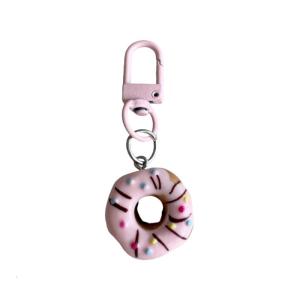 Realistic Doughnuts Cream Keychain Colorful Plastic Accessory Lovely Decoration For Backpacks Purses And Keyrings