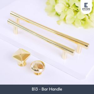 Etivo B13 Pull Bar Handle Gold | Tarikan Laci Emas | Gagang Pintu Lemari