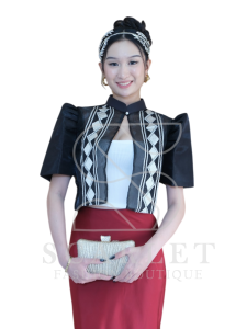 Baliwag Modern Filipiniana Top - Chinese Collar