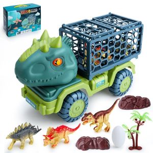 NODIA Mainan Mobil Dinosaurus Mainan Dinosaur Transport Vehicle Dinosaurus Besar Inersia Transporter Anak Laki Laki Dinosaurus Besar Mainan Mainan Anak-anak Set