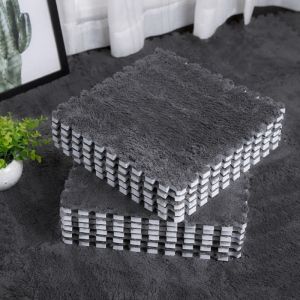 พรมจิ๊กซอว์ 30*30cm พรม พรมกำมะหยี่ DIY แถมฟรีขอบปิด พรมปูพื้นห้องนอน