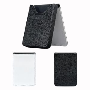 KINTHAZER Da PU Giá đỡ thẻ tên trống Tự làm Thiết kế thanh lịch Hộp đựng danh thiếp từ tính Thời trang Bộ tổ chức thẻ Hộp đựng thẻ nhuộm nhiệt Quà tặng cho nam giới