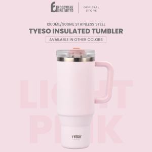 TYESO 900ml/1200ml Carcup (Light Pink) Coffee Vacuum Insulated Stainless Steel Tumbler Drinking Flask
