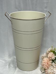 Thùng Hoa Sắt Mạ Kẽm Chống Rò Rỉ Chậu Hoa Sắt Mỹ Nghệ Cổ Điển Làm Cũ Cắm Hoa Trang Trí Đồ Gia Dụng Trưng Bày Nhà Xưởng Thùng Hoa