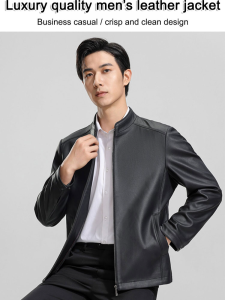 áo khoác dài phong cách thể thao tạo hình cơ thể áo khoác da chống nước đa năng công việc hàng ngày