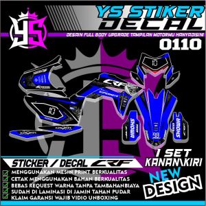 0110 Decal Crf Stiker Motor Crf 150L Full Body - Stiker Honda Crf 150  free reques design bisa request DESAIN motif SUPERMOTO TERBARU DAN TERKEREN