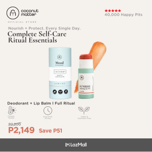 Coconut Matter Complete Self-Care Ritual Essentials MOOD Natural Deodorant 35g + Tinted Lip Balm 8g