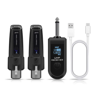System for converting wired microphones to wireless microphones plug-and-play mic suitable for stage and meeting use.