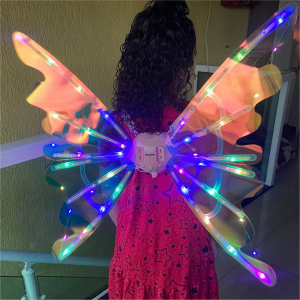 Cánh Bướm LED Đổi Màu Kèm Nhạc Cho Bé Gái – Kích Thước Lớn 88cm Dây Đeo 43cm – Siêu Nhẹ Dễ Dùng