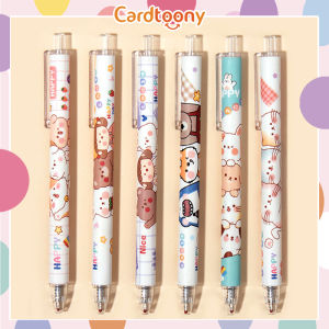 6 Pcs Gel Pen Motif Hewan Dino Girl Lucu Imut Pulpen Gel Ballpoint Bulpen Bolpoin Bolpoint Pena Cute