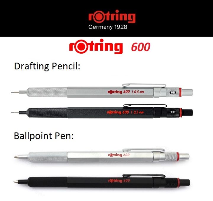 Rotring 600 Silver Mechanical Pencil
